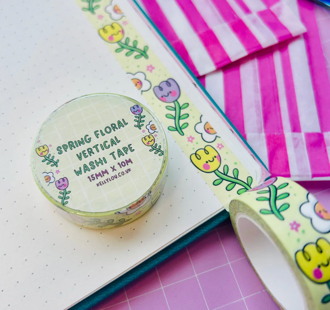 Spring Floral - Vertical Washi Tape