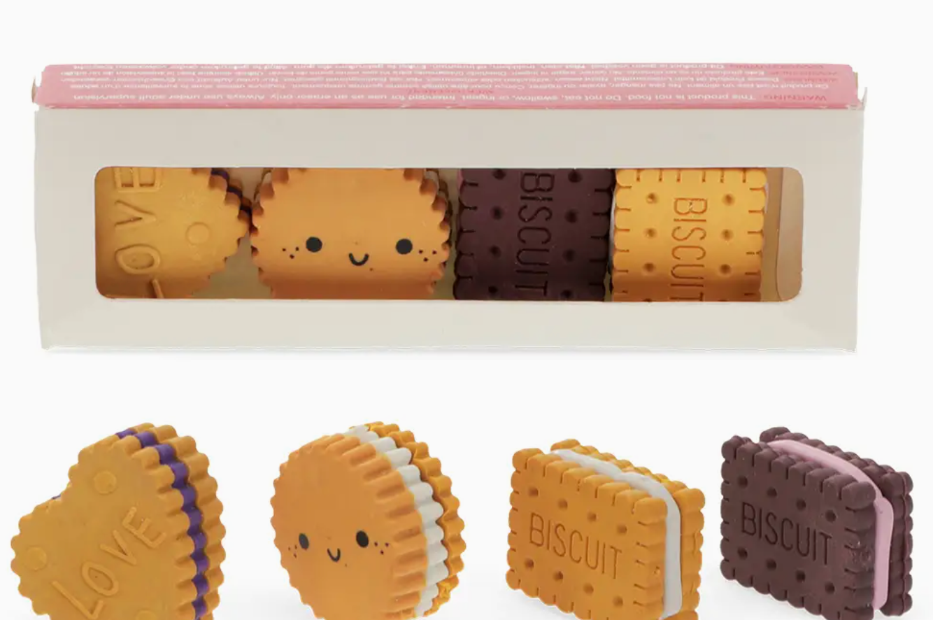 Erasers (set of 4) - Biscuits