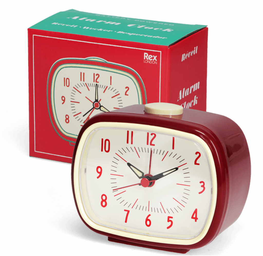 Retro Alarm Clock - Red