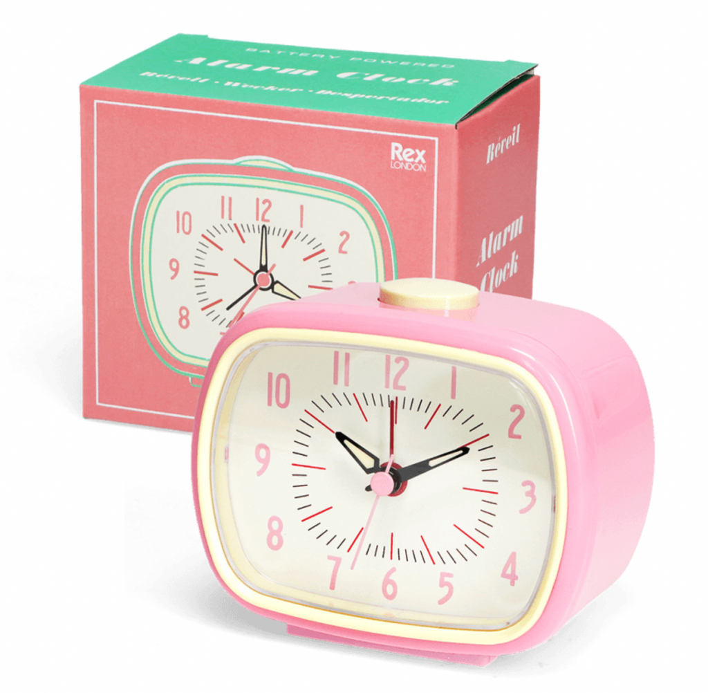 Retro Alarm Clock - Pink