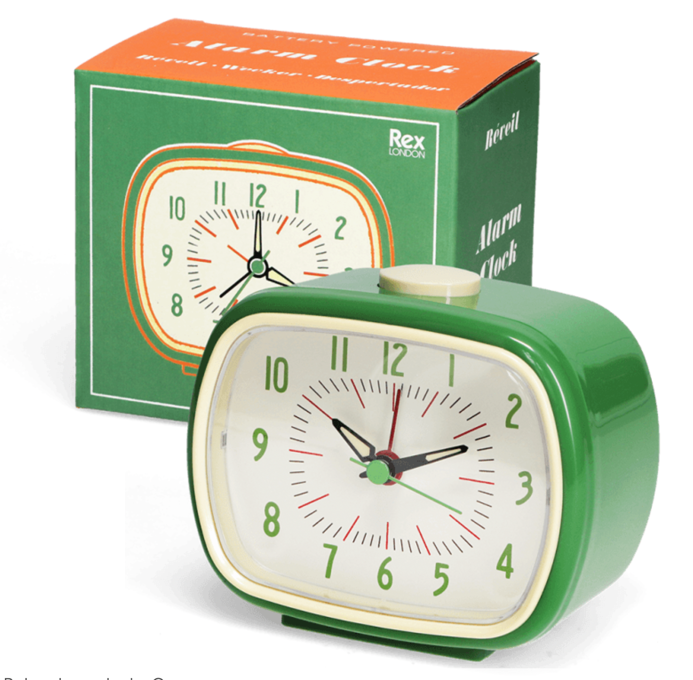 Retro Alarm Clock - Green