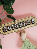 Guinness Rectangle Sign - Warm Gold