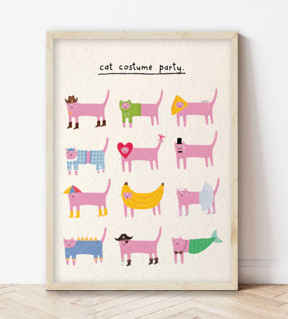 Cat Costume Party | A4 Print