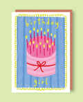 Birthday girl cake | A6 Greeting Card