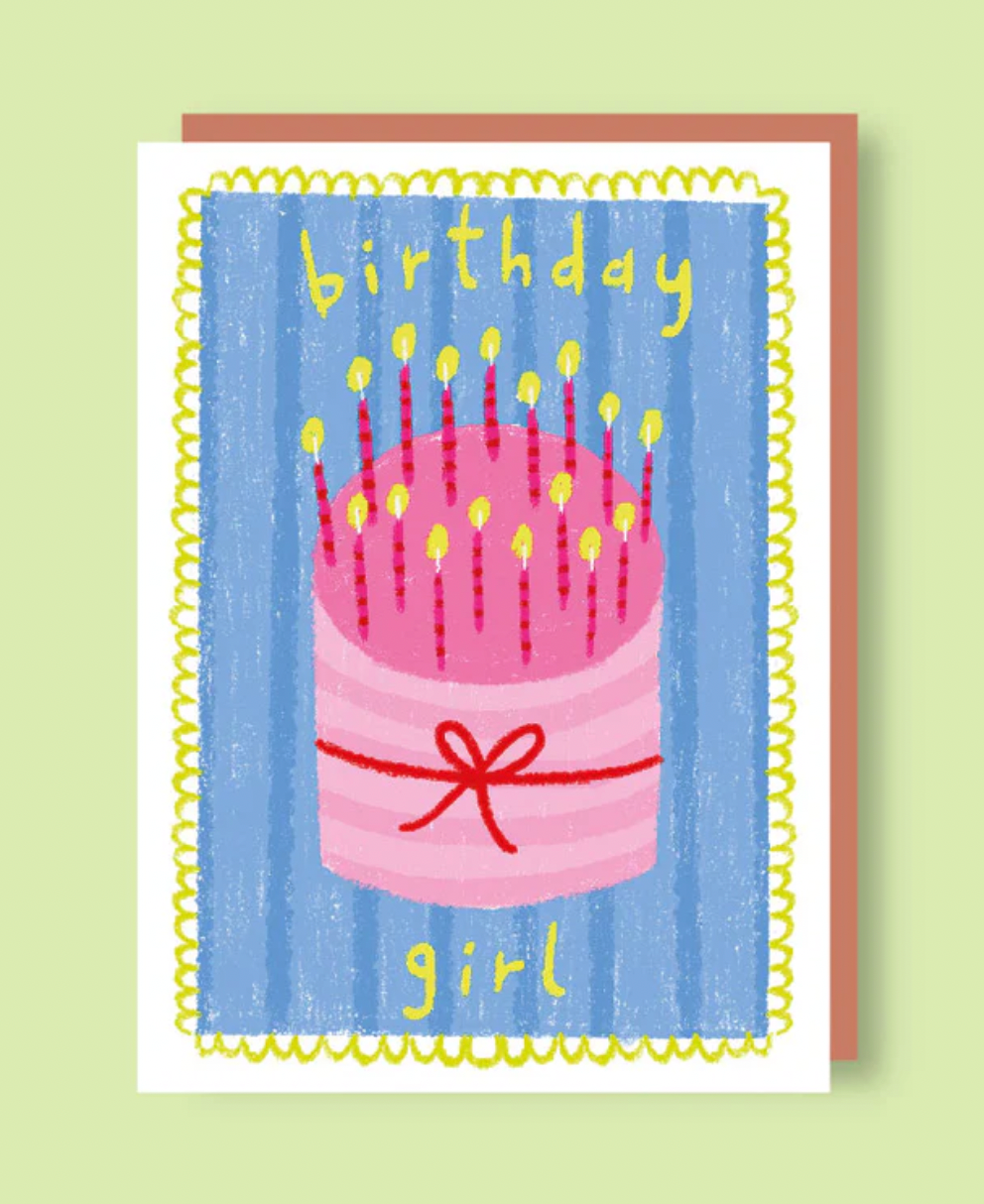 Birthday girl cake | A6 Greeting Card
