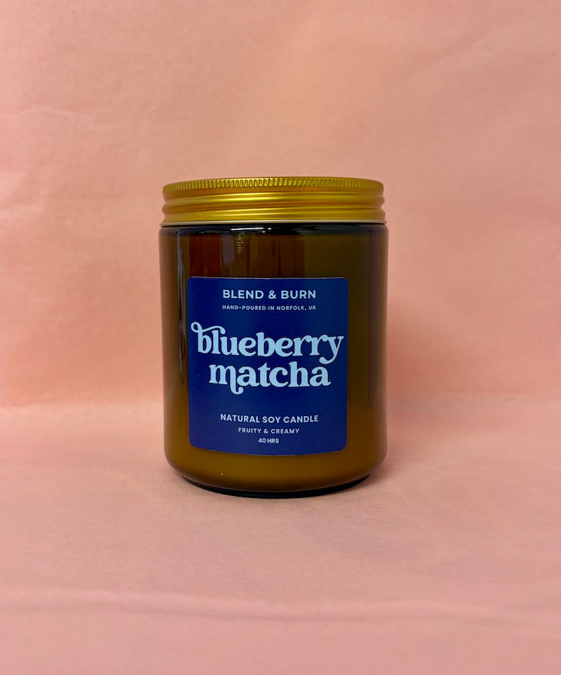 Blueberry Matcha Natural Soy Candle
