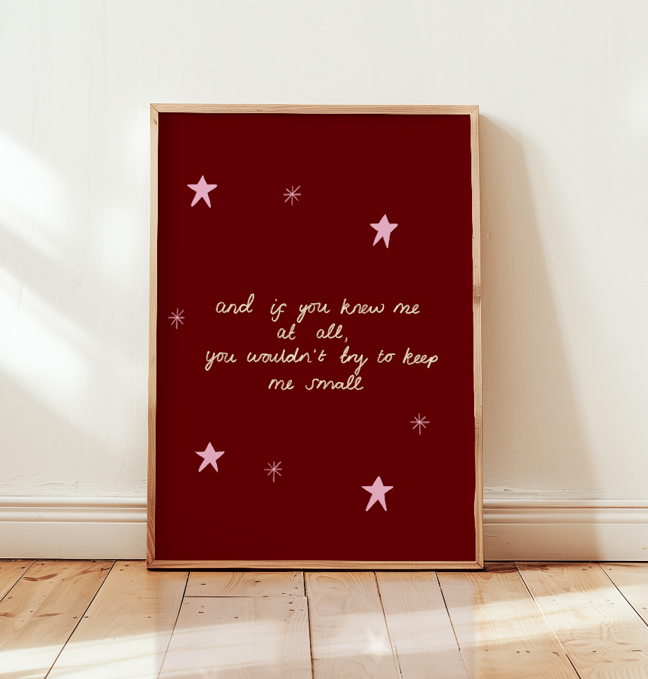 If you knew me at all Art Print