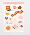 Cosy Things Vinyl Sticker Sheet