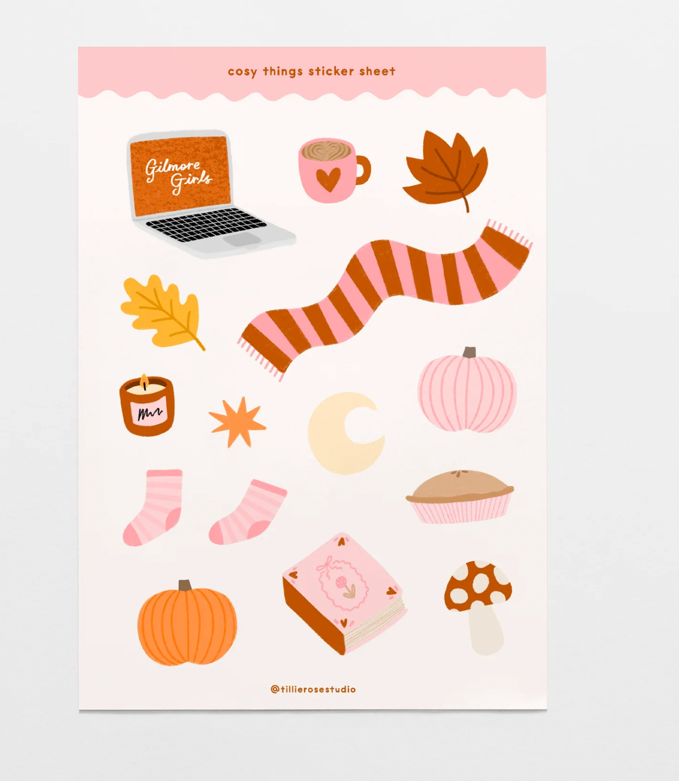 Cosy Things Vinyl Sticker Sheet