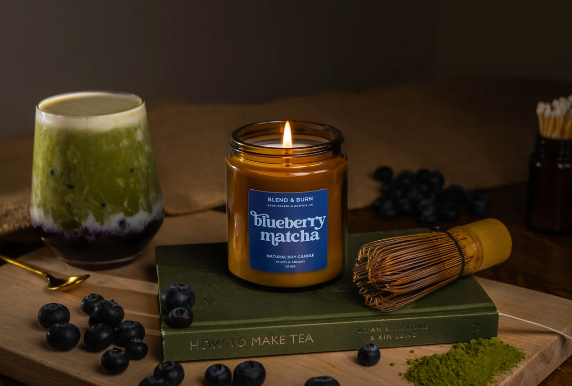 Blueberry Matcha Natural Soy Candle