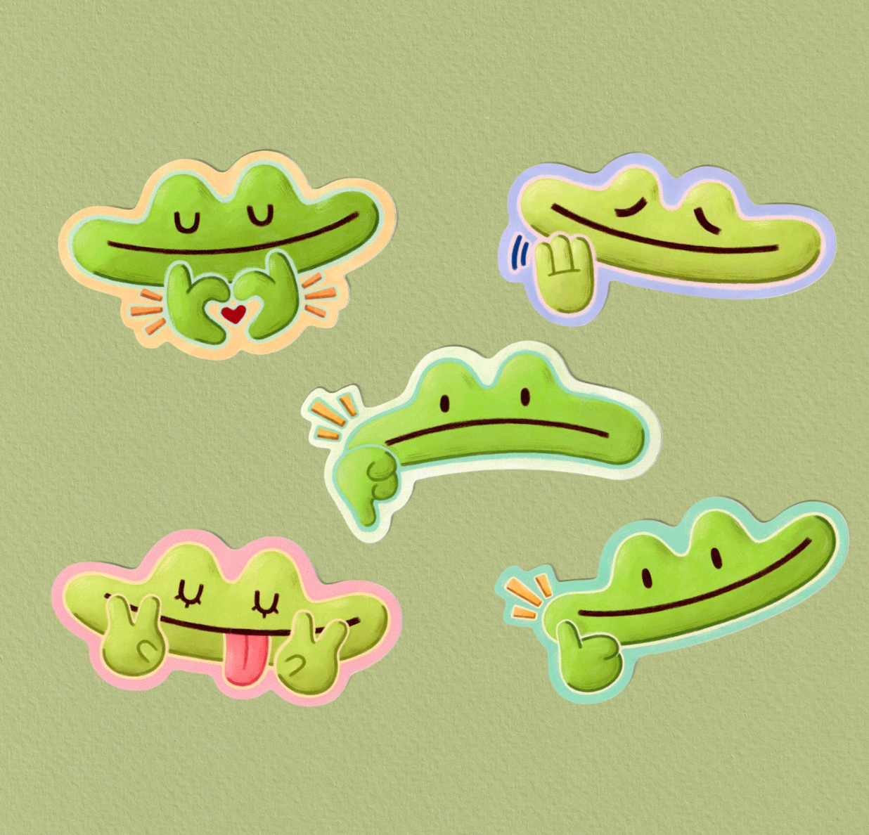 Frog Faces Sticker pack
