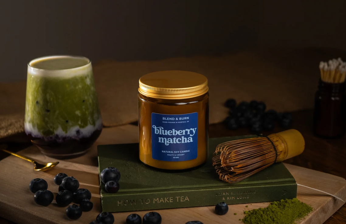 Blueberry Matcha Natural Soy Candle