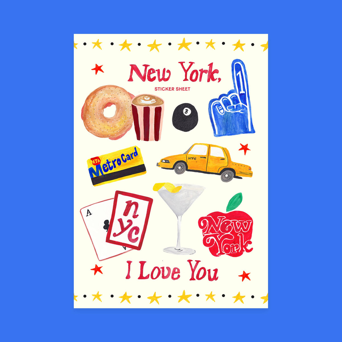 New York Waterproof Vinyl Sticker Sheet