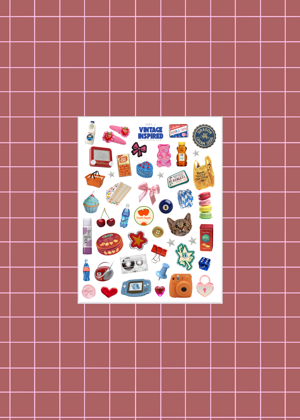 Vintage Aesthetic Journaling & Crafts Stickers - Vol. 1 & 2
