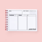 A6 Ringbound Week Planner - Pink & Red