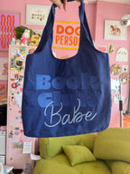 Embroidered Blue Book Club Babe Totebag