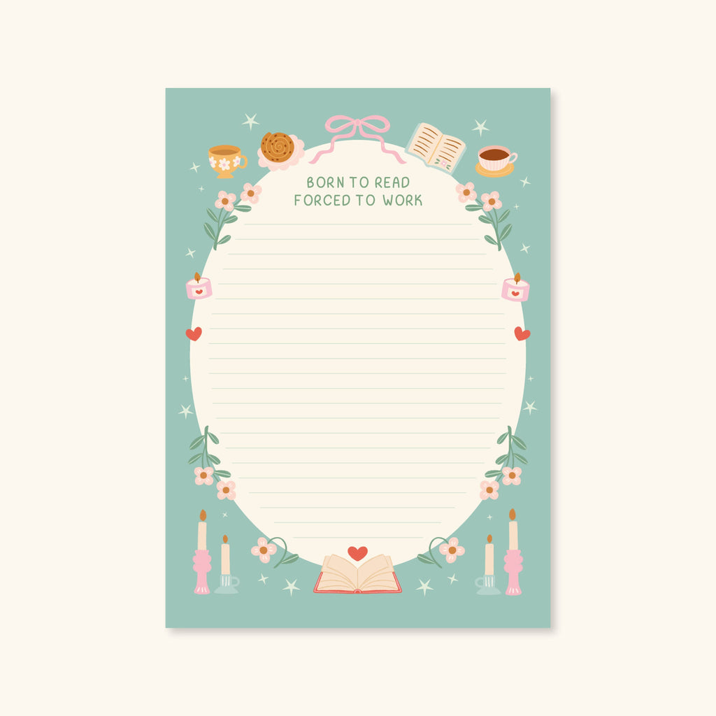 Born To Read Notepad – Literature Stationery Gifts