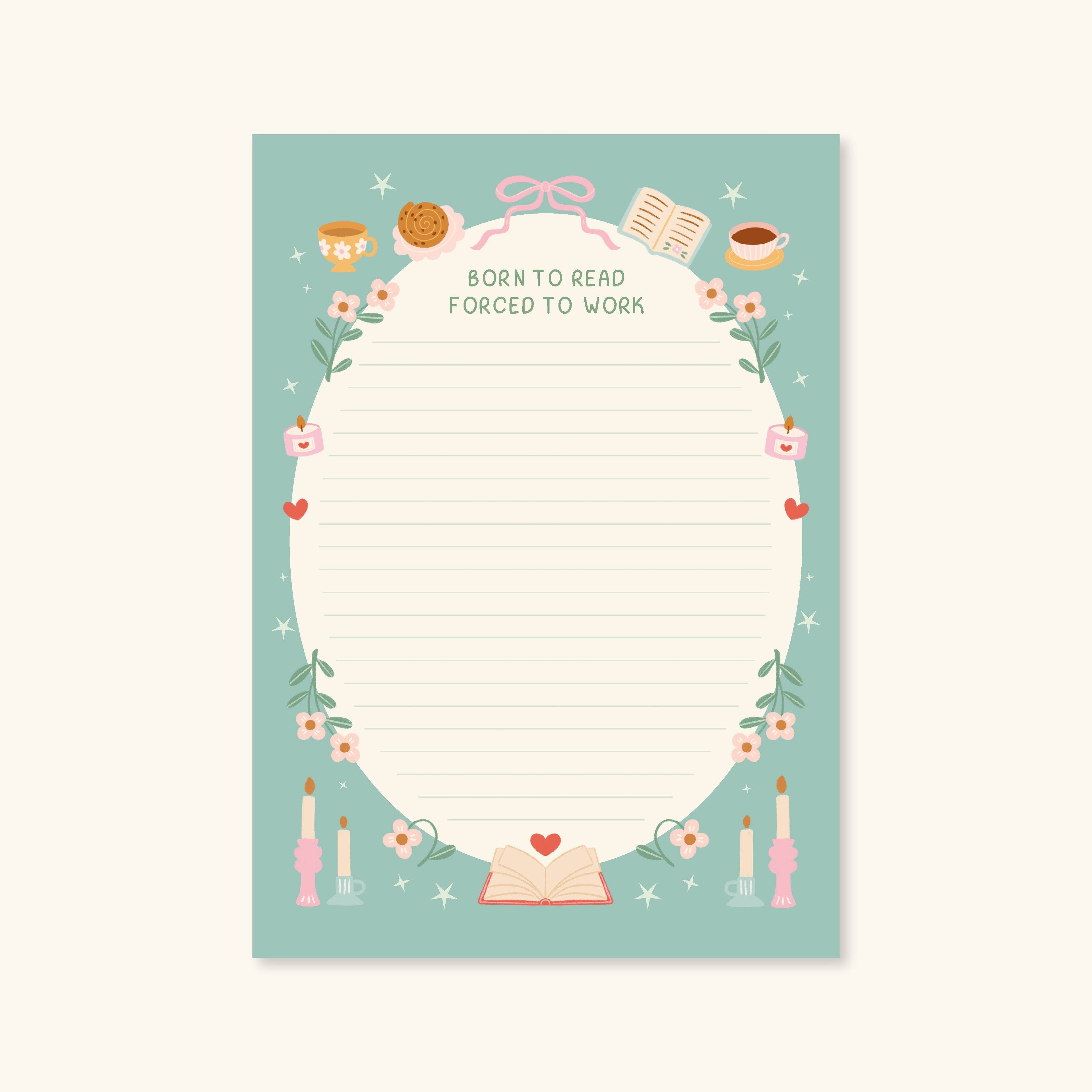 Born To Read Notepad – Literature Stationery Gifts