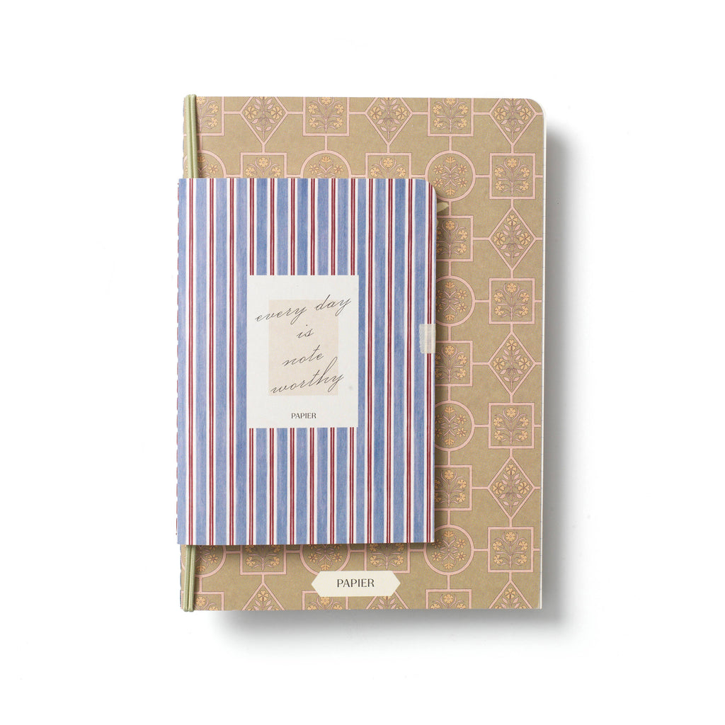 Notes & Stripes Softcover Notebook Set of 2