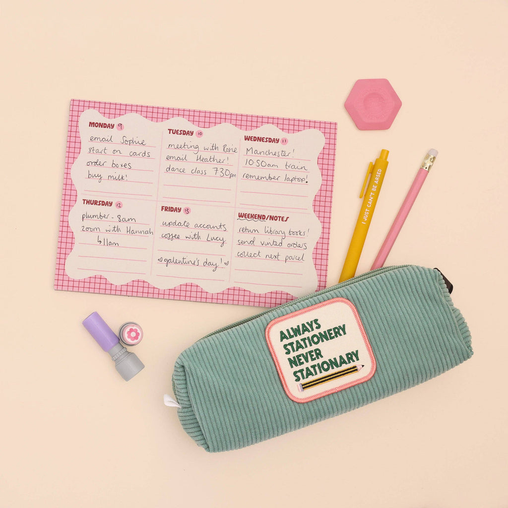 Green Pencil Case - Always Stationery, Never Stationary
