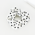 White Polka Dot Scrunchie