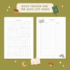 Reading Journal Fantasy Forest Book Review Notebook