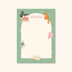 Cat Books Notepad – Working hard so I can buy more books
