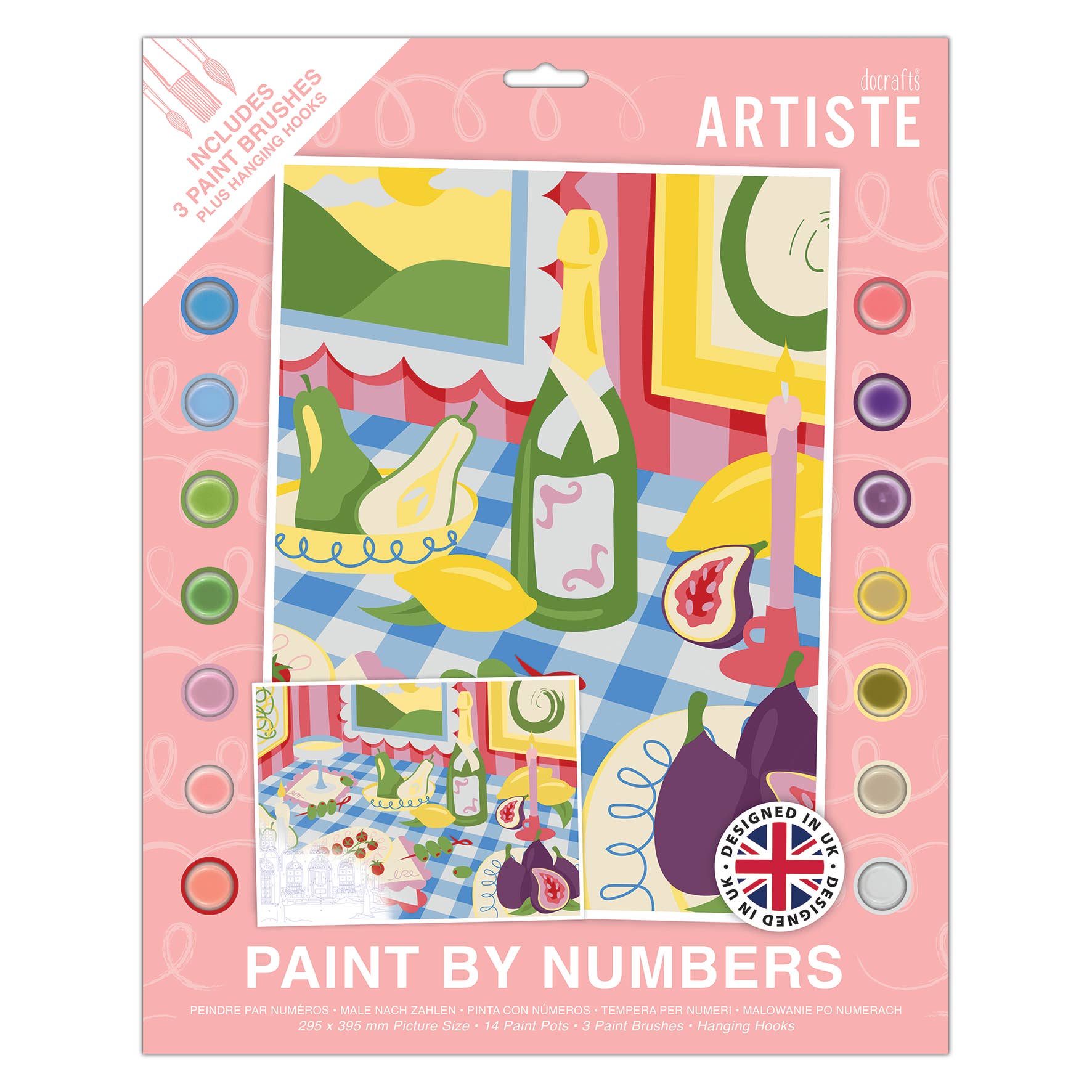 Still Life Large Paint By Numbers - Docrafts Artiste 395x295mm