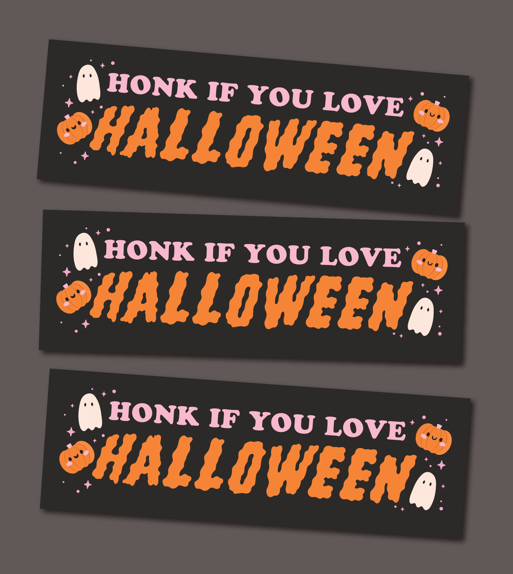 Honk if You Love Halloween Magnetic Bumper Sticker