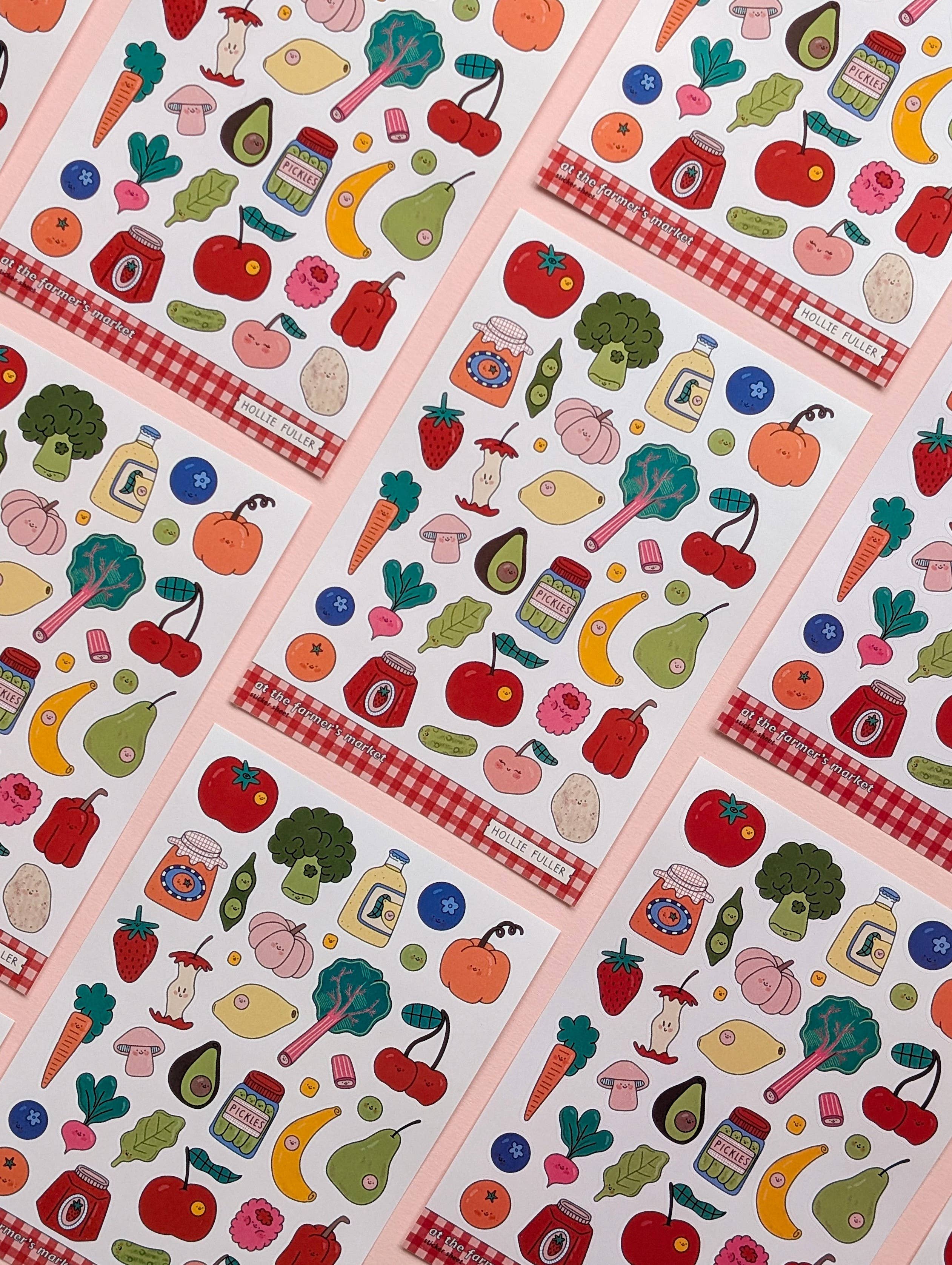 Mini Sticker Sheet - At The Farmer's Market