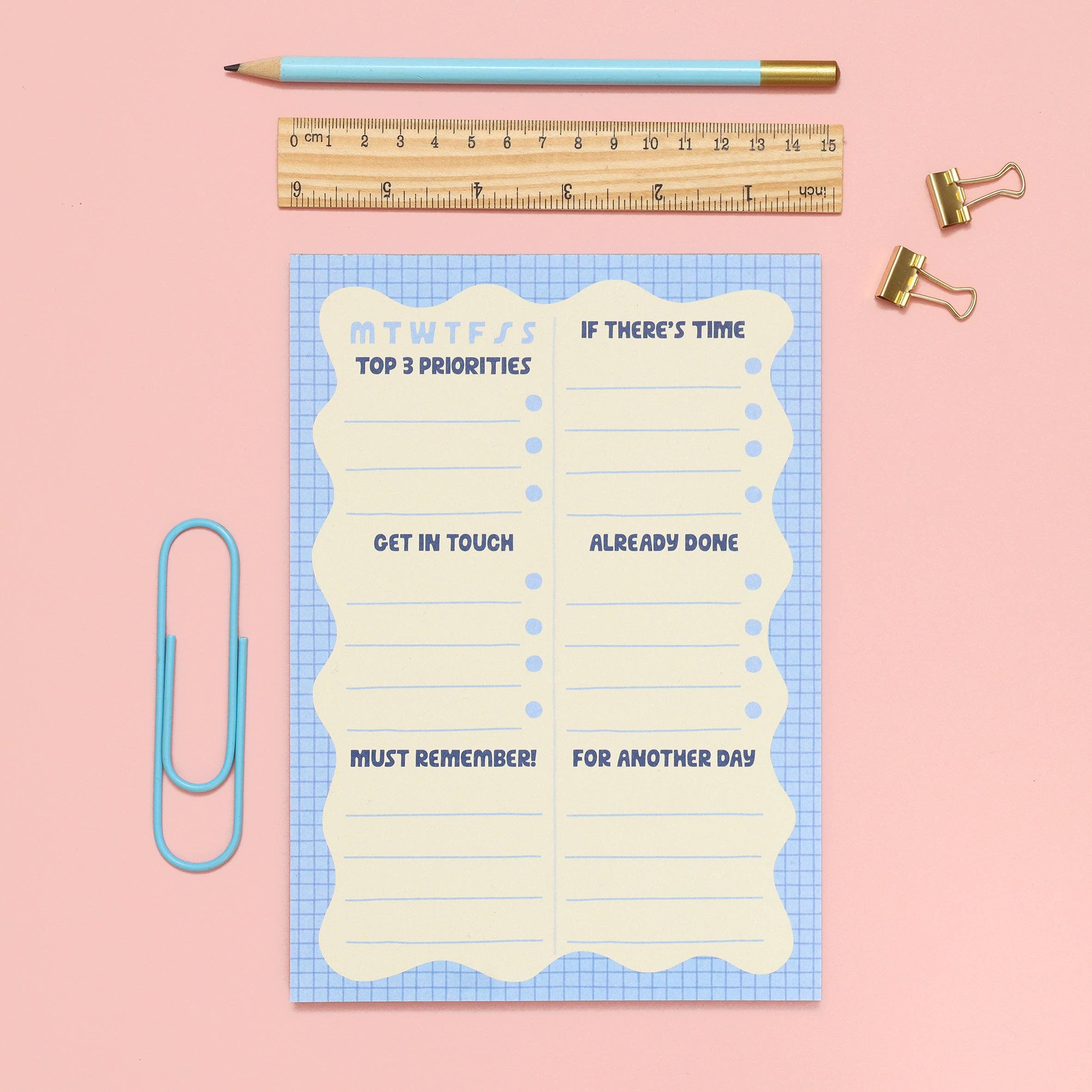 A5 Notepad - Wiggle Day Planner