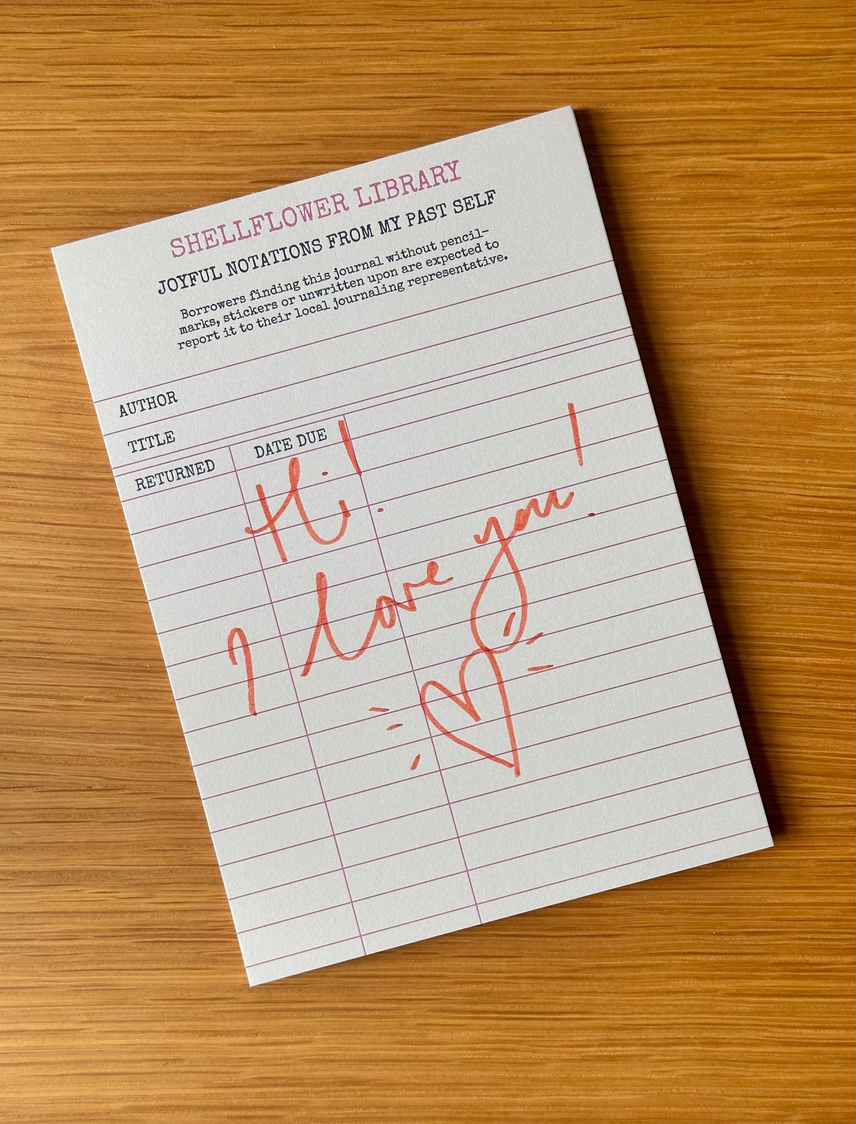 Library Card Note Pad