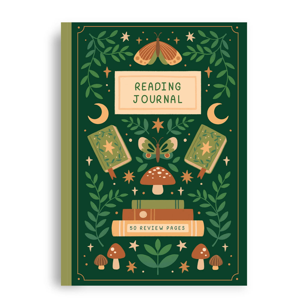 Reading Journal Fantasy Forest Book Review Notebook