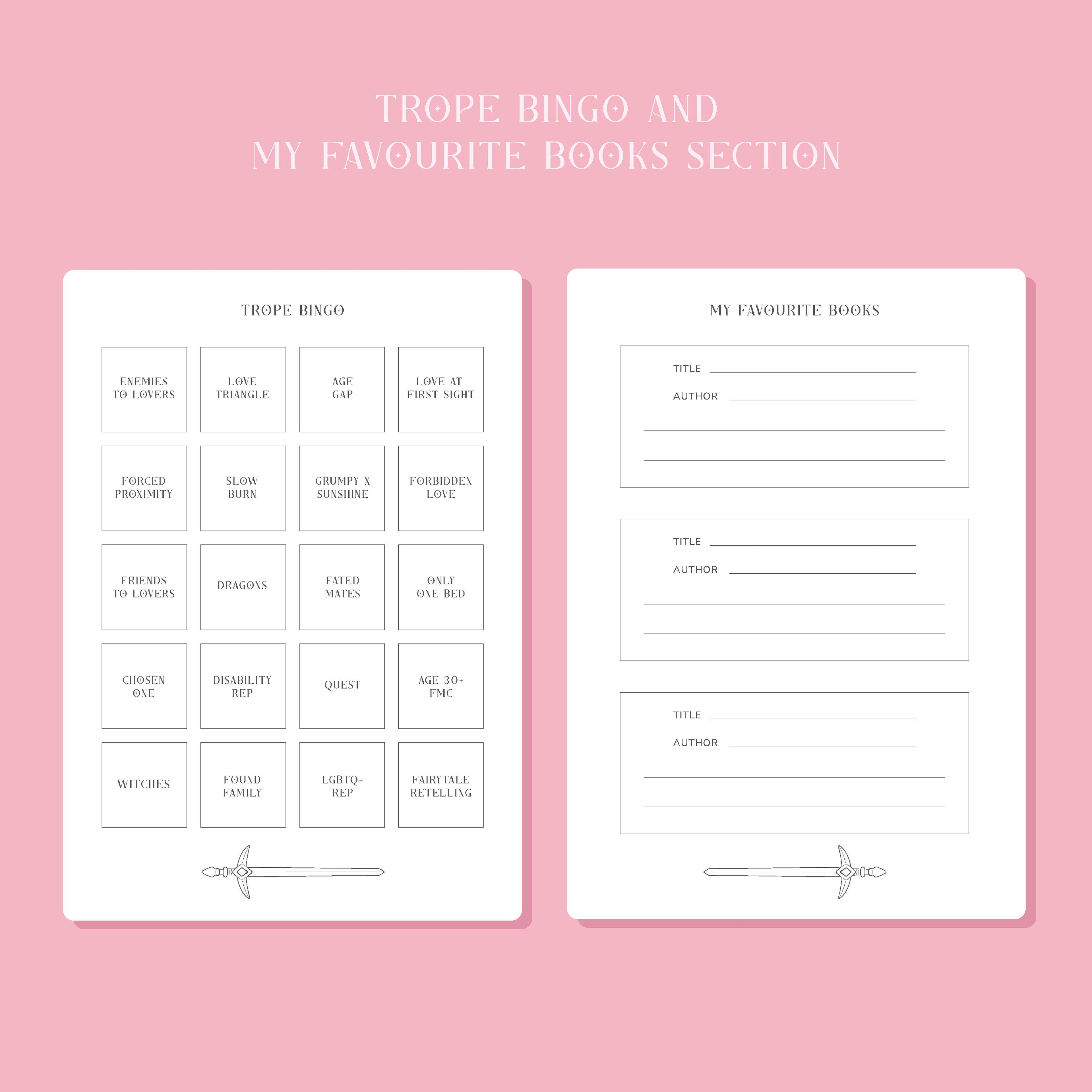 Romantasy Reading Journal – Literary 50 Book Review Notebook