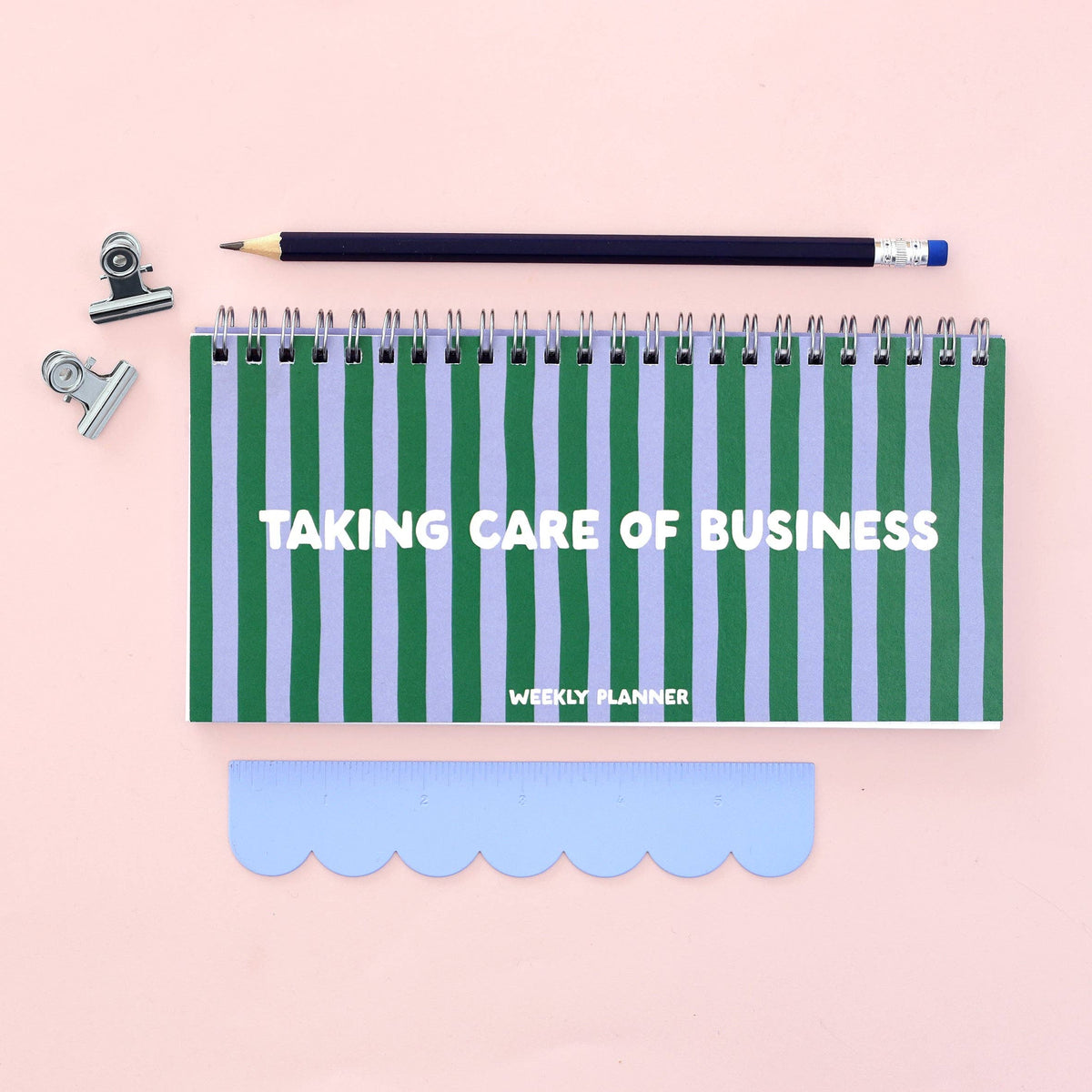 Ringbound Week Planner - Blue & Green