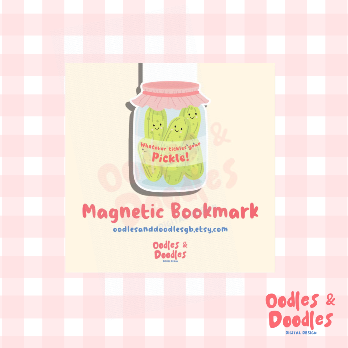 Pickle Jar Magnetic Bookmark | Whatever Tickles Your Pickle