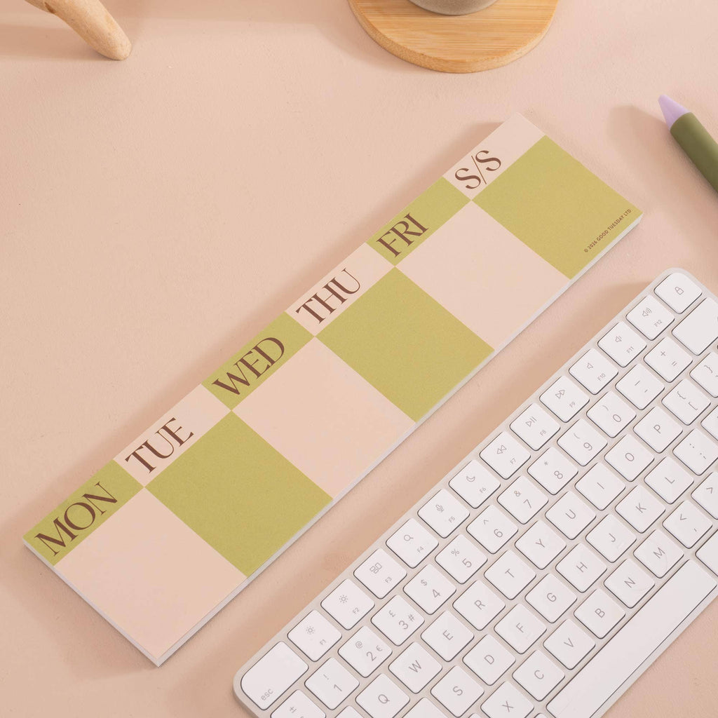 Keyboard Weekly Planner Pad | Matcha