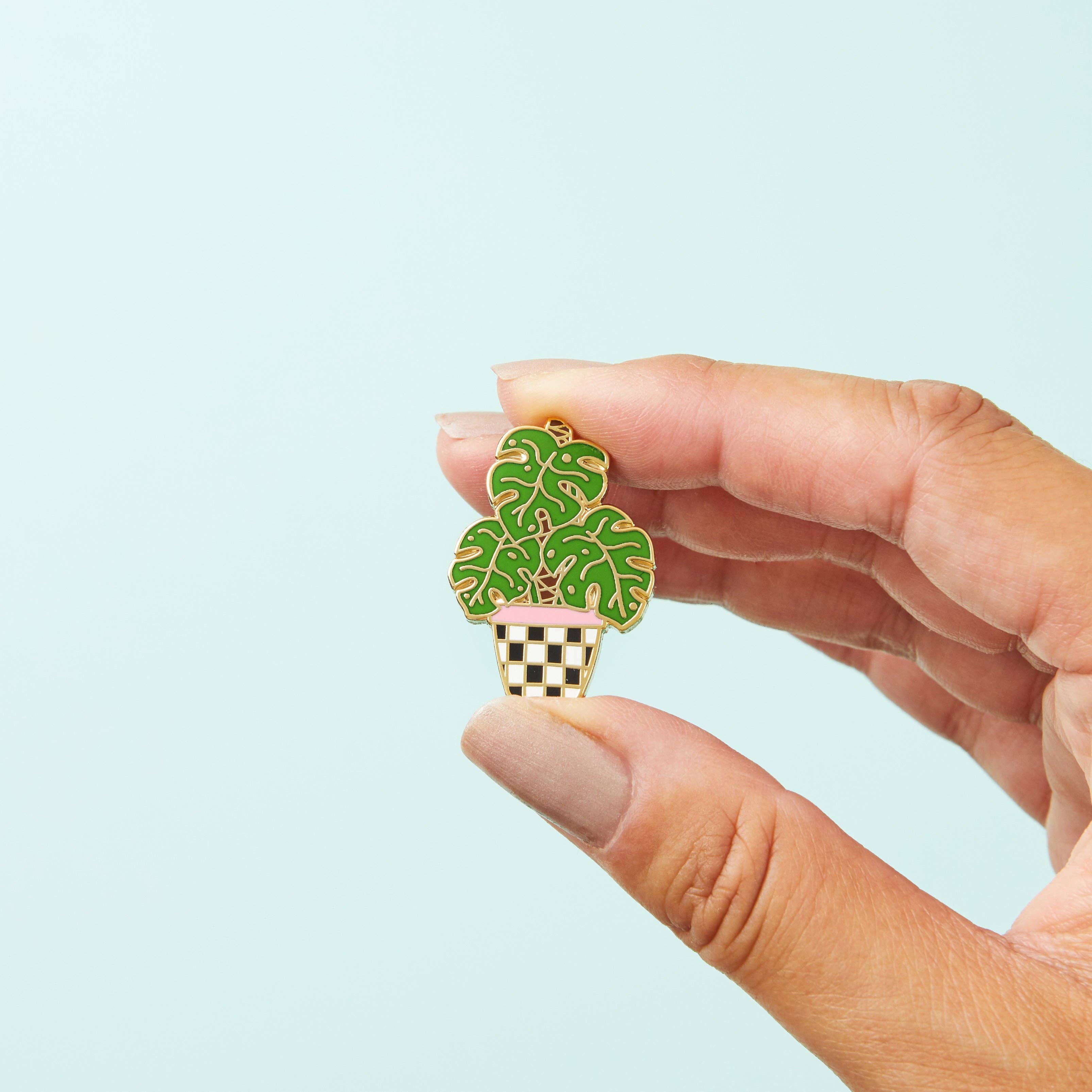 Monstera Moss Pole Enamel Pin