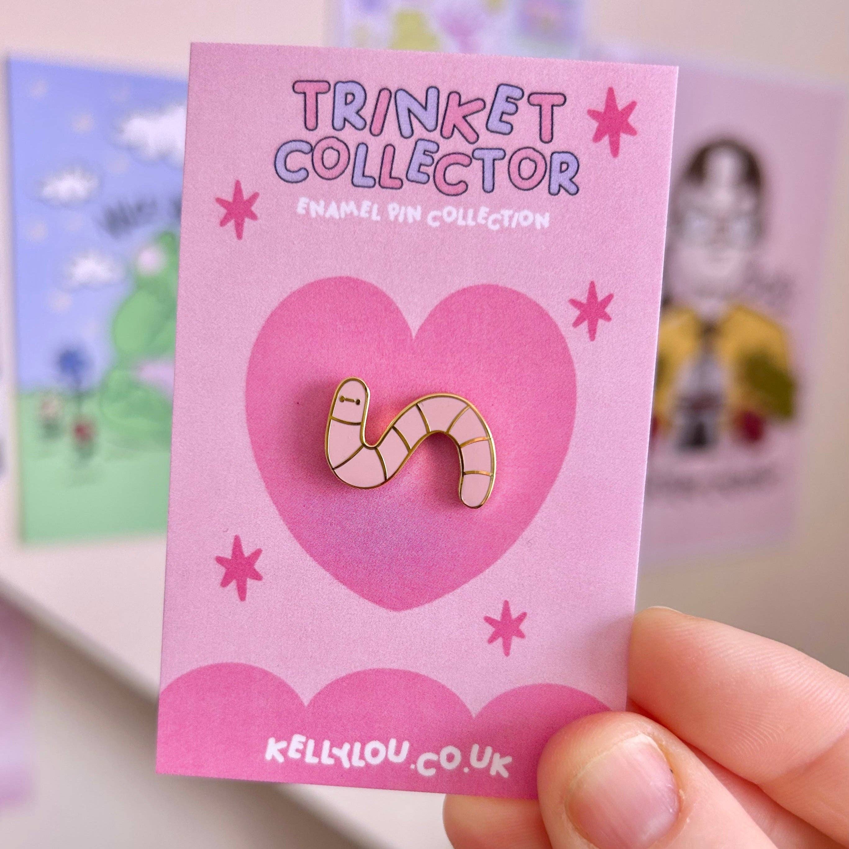Worm Cutie -  Mini Enamel Pin