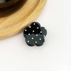 Sweet Polka Dot Flower Mini Hair Claw Clips
