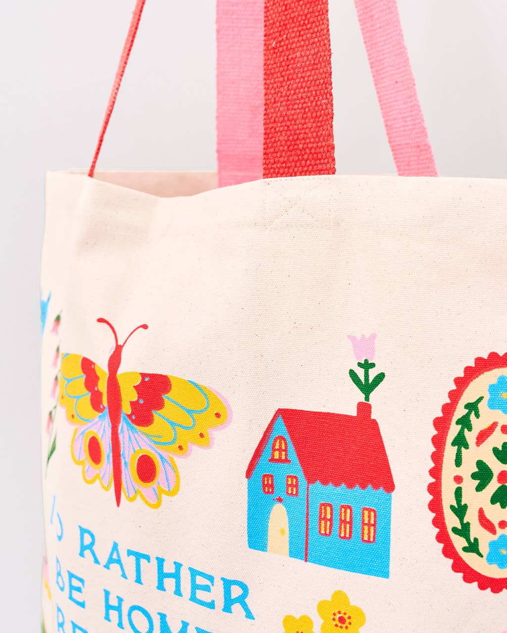 Canvas Tote, I'd Rather Be Home Reading