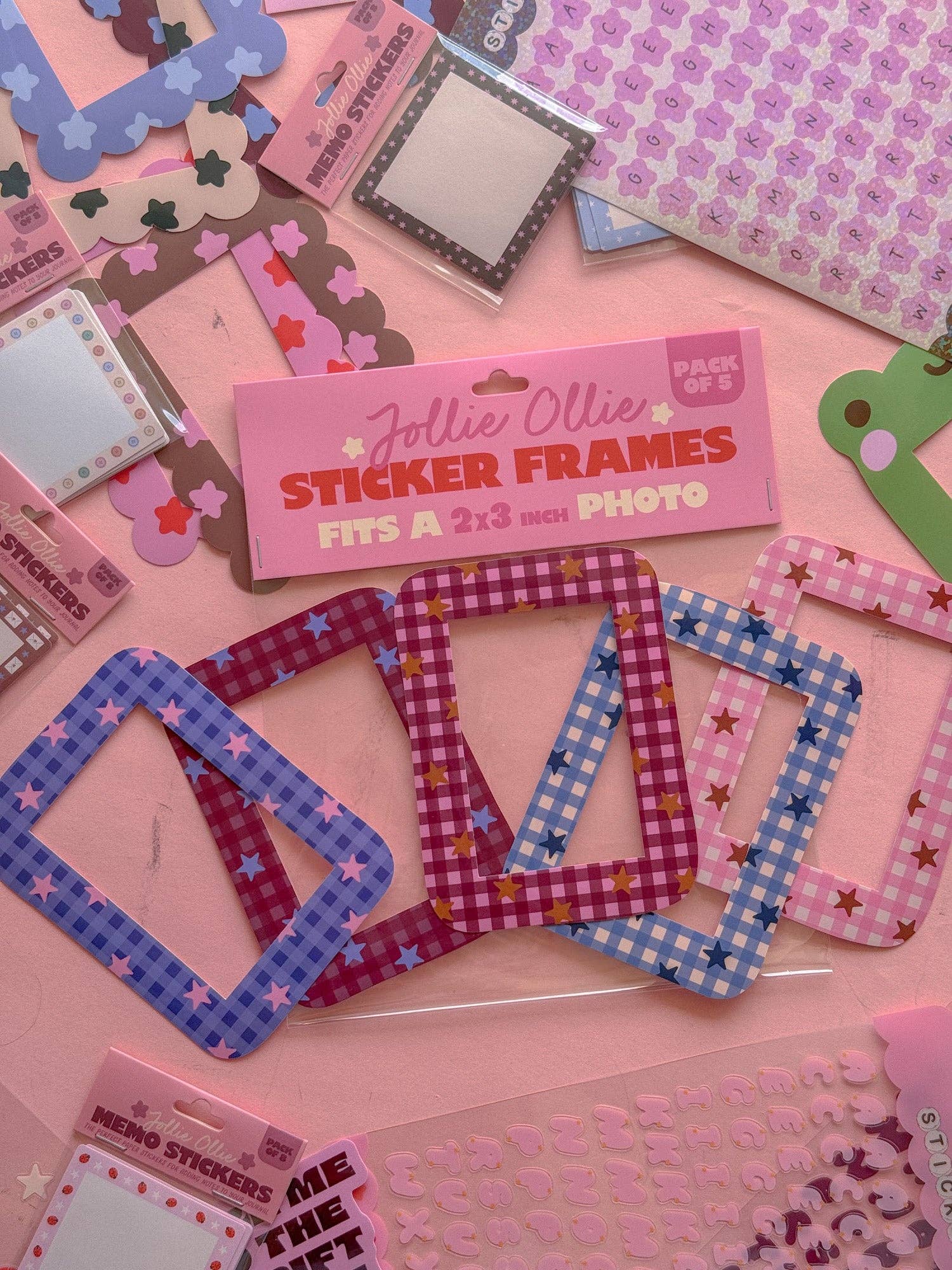 Gingham Sticker Frame Pack
