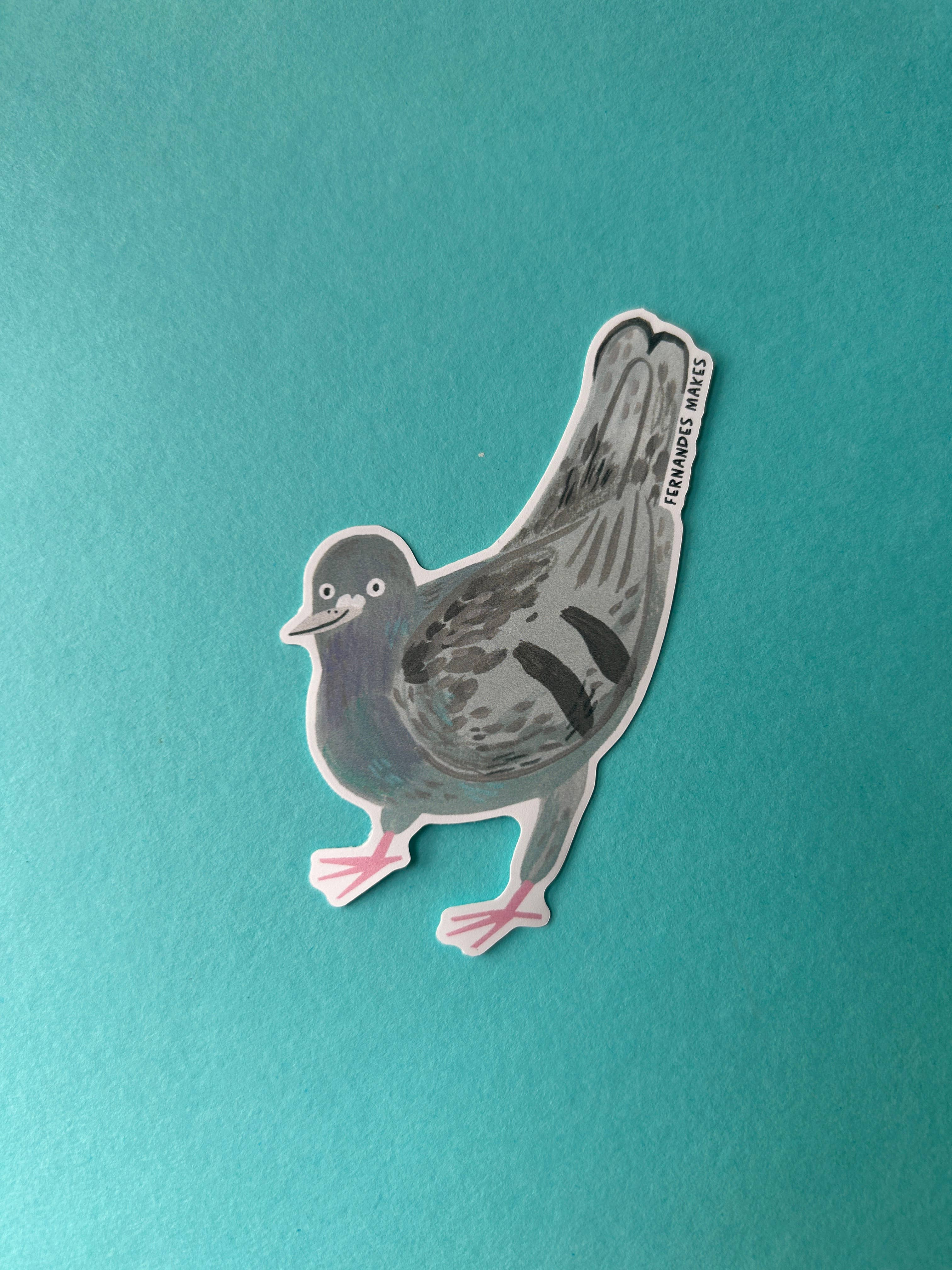 Clemence The Pigeon Vinyl Sticker
