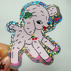 Little lamb Glitter Vinyl Sticker