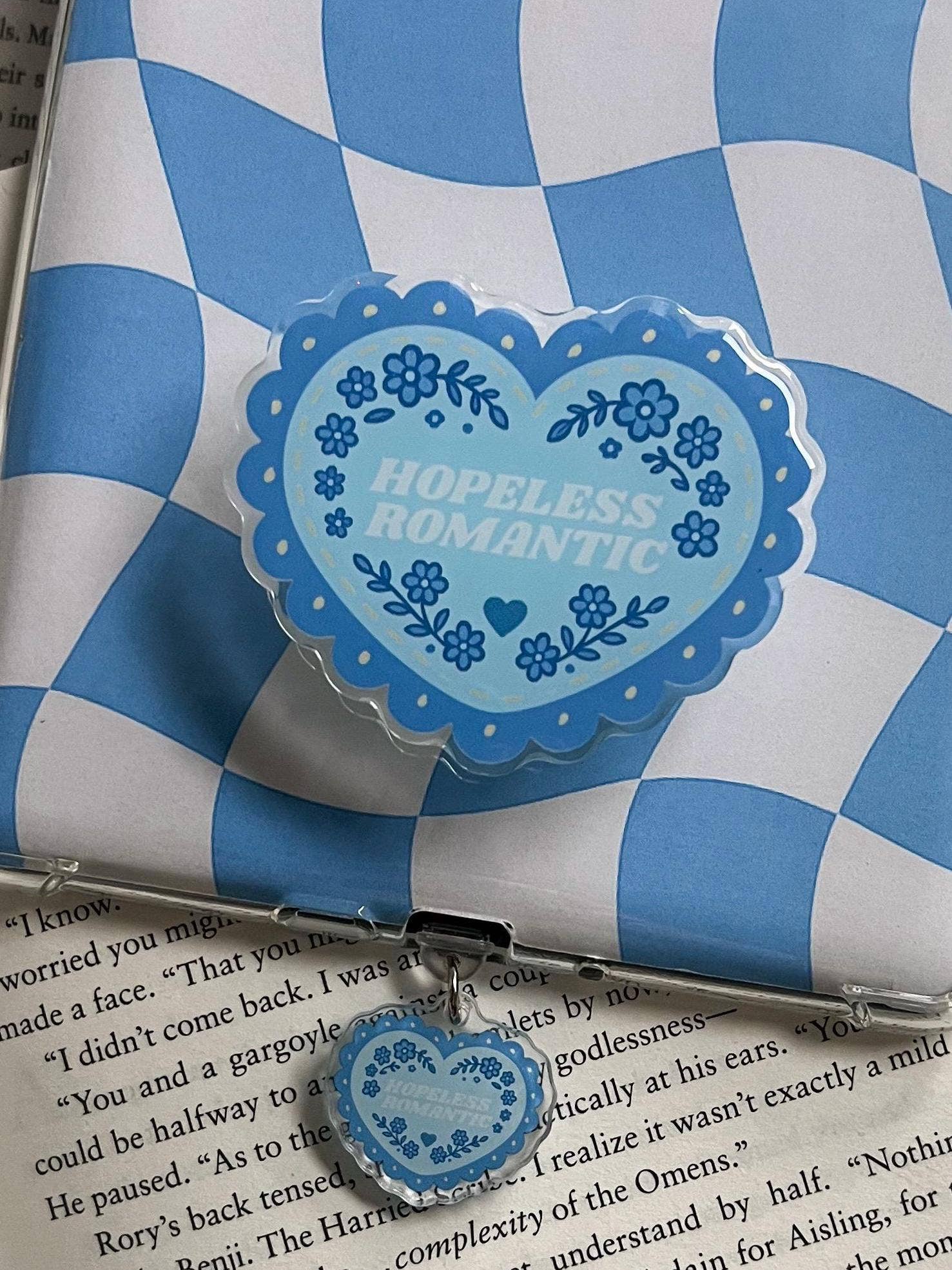 Hopeless Romantic Kindle & Phone Grip
