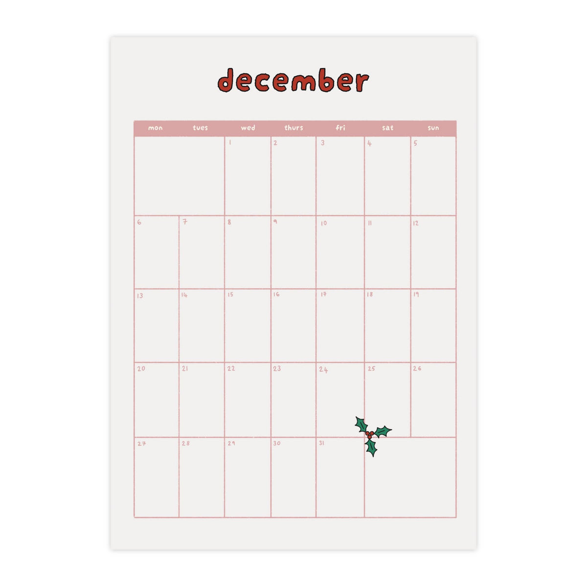 The Big Brave Girls Club 2027 Calendar