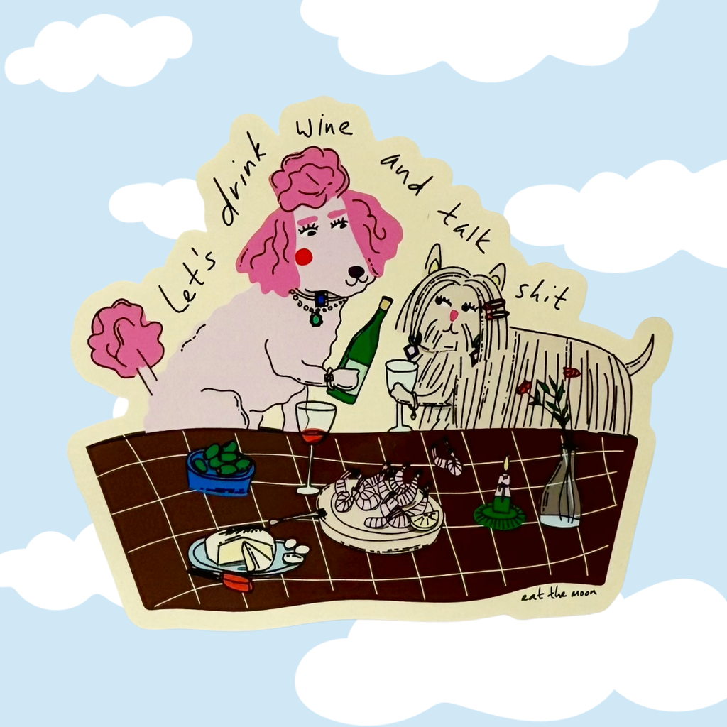 Drink wine Vinyl Glossy Sticker