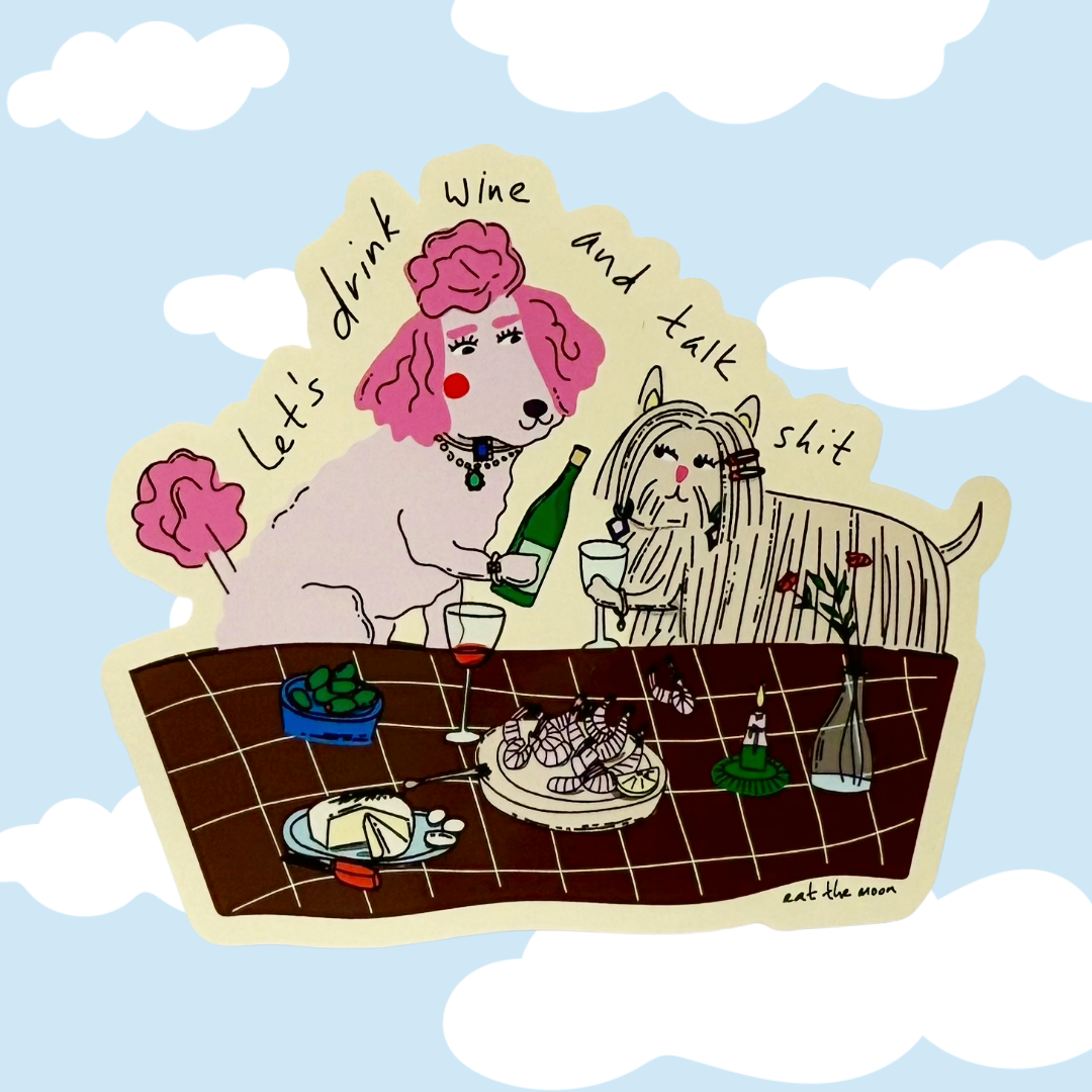 Drink wine Vinyl Glossy Sticker