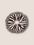 Swirl Scrunchie – Aubergine and Cream Stripe