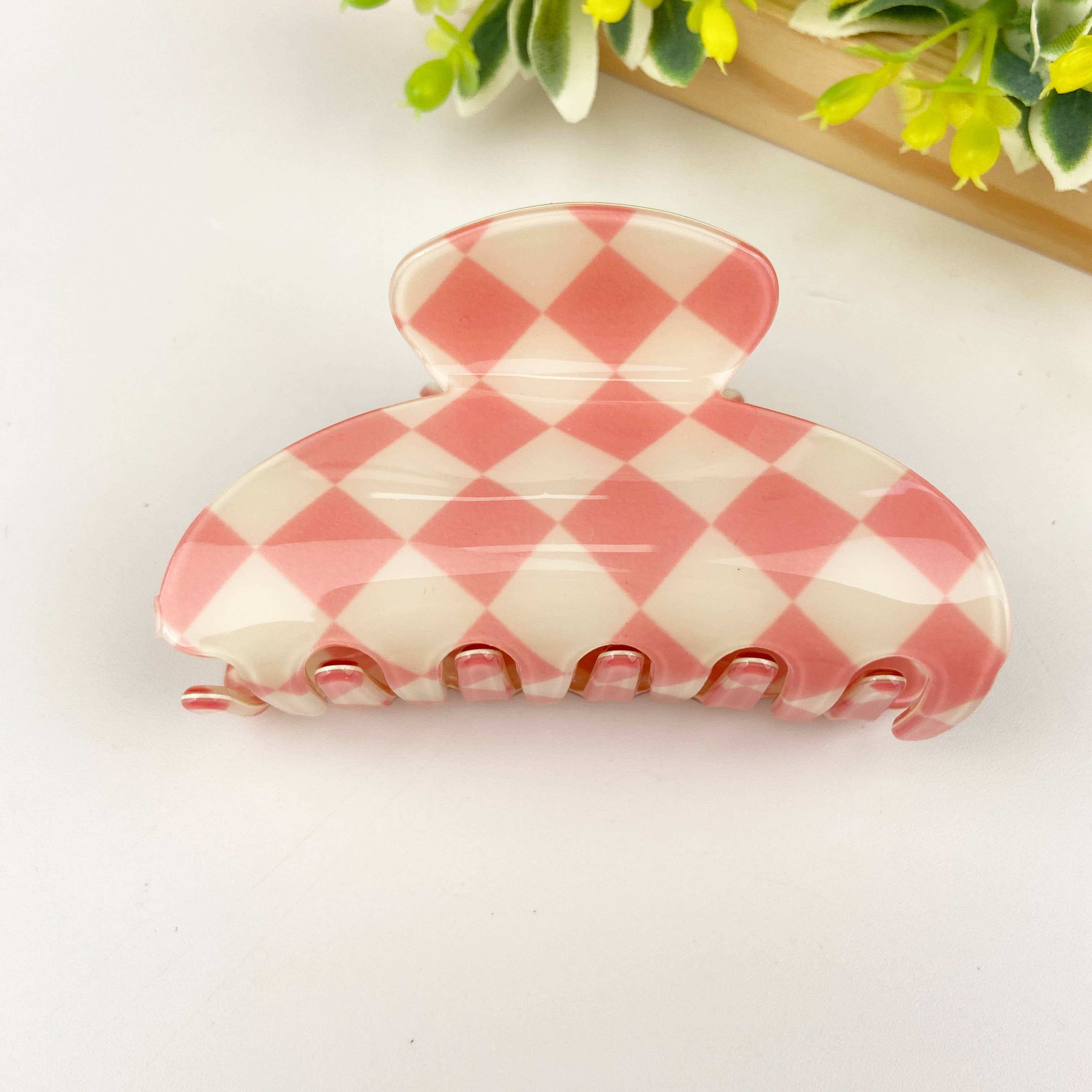 Checkerboard Retro Hair Clip